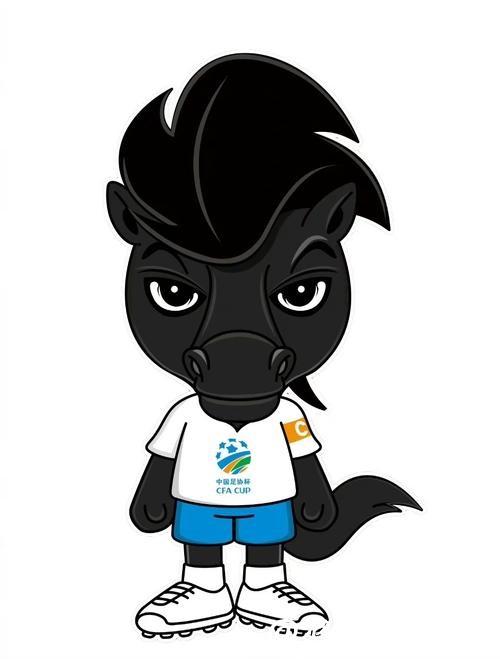 中国足协杯官方吉祥物“黑马队长”亮相 中国足协杯官方吉祥物“黑马队长”亮相
